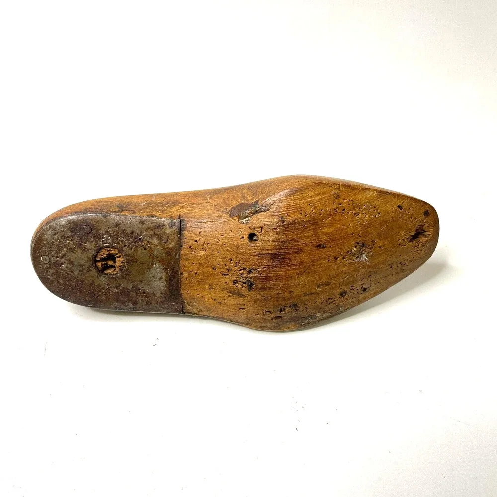 Antique Cobbler Wooden SHOE MOLD Form 8 inches Length *see photos for condition